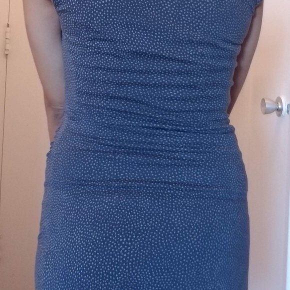 LOFT Sz Small Petite Blue Floral Shift Dress - Picture 3 of 3